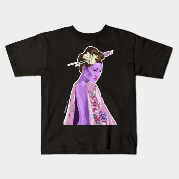 geisha Kids T-Shirt by Artiiizo